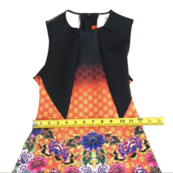 Clover Canyon Dress XS Newgrange Pastures Sleeveless Neoprene Fit Flare - Picture 10 of 12